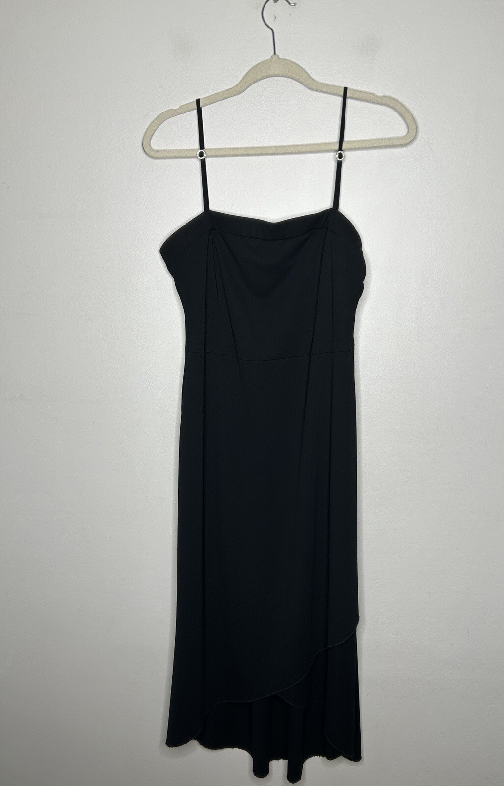 Rampage Womens 90s Y2K Vintage Prom Gown Strappy Layered Black Size Large NWT