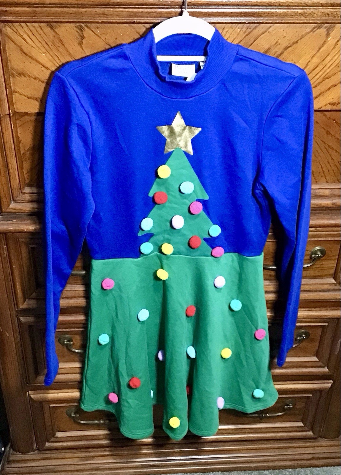 NWT Mighty Fine Christmas Tree Dress Size S