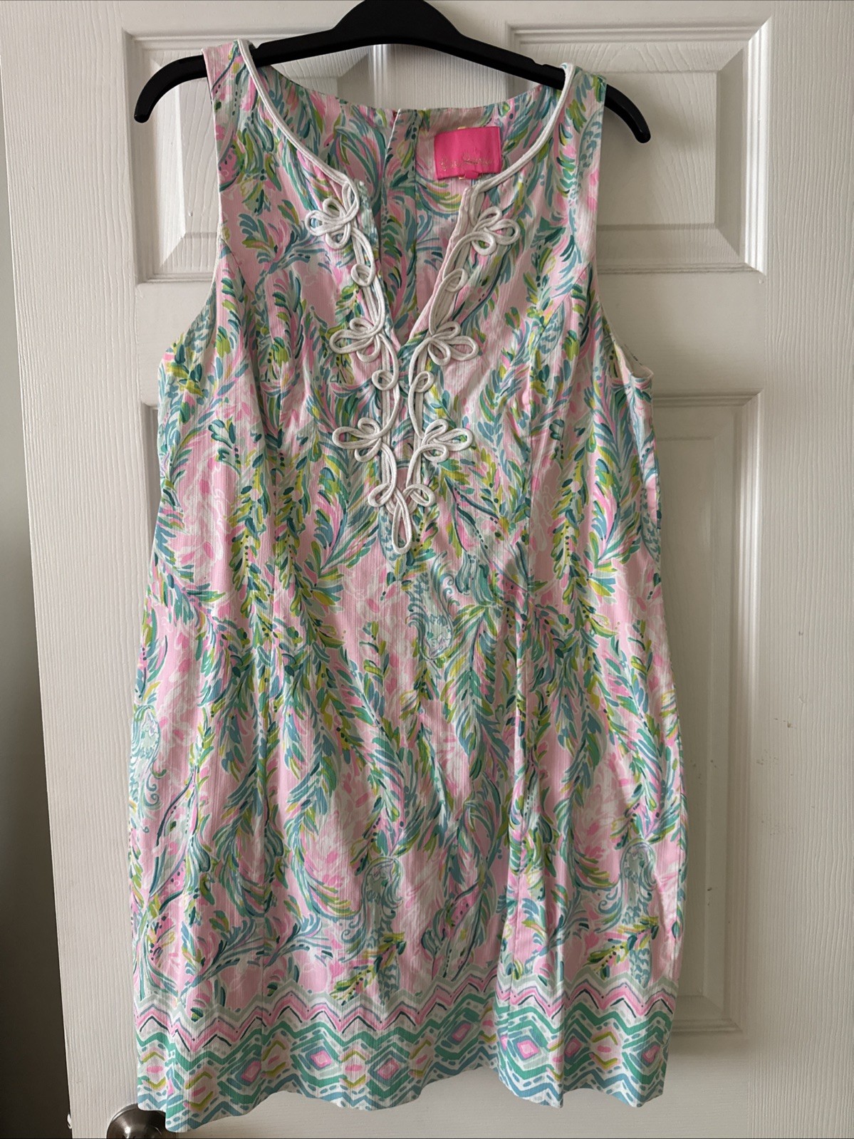 Lilly Pulitzer Shift Dress With Appliqué Detail- Size 16 – Free Shipping