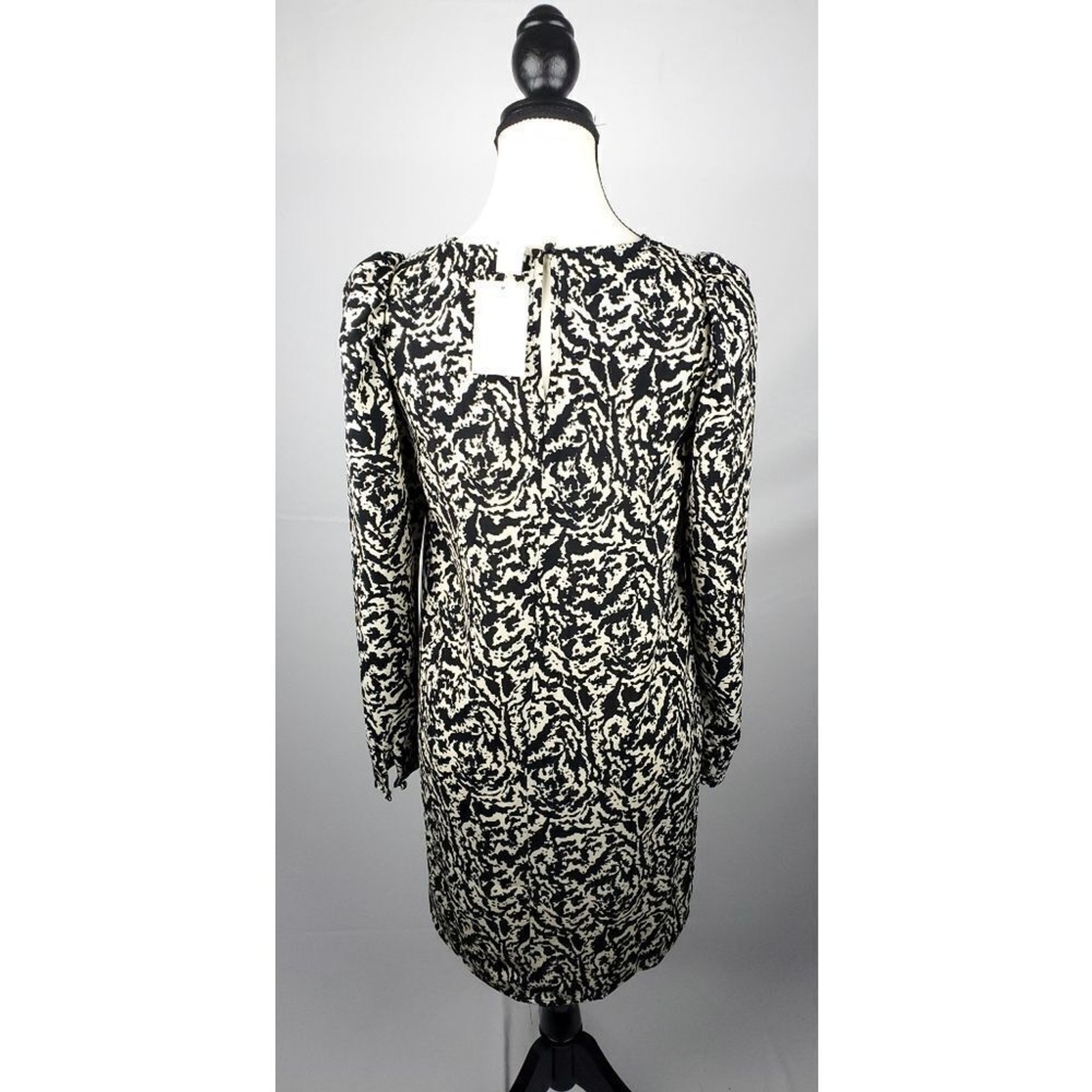 NWT H&M Black and beige patterned above the knee Dress sz XS Boho NEW 326