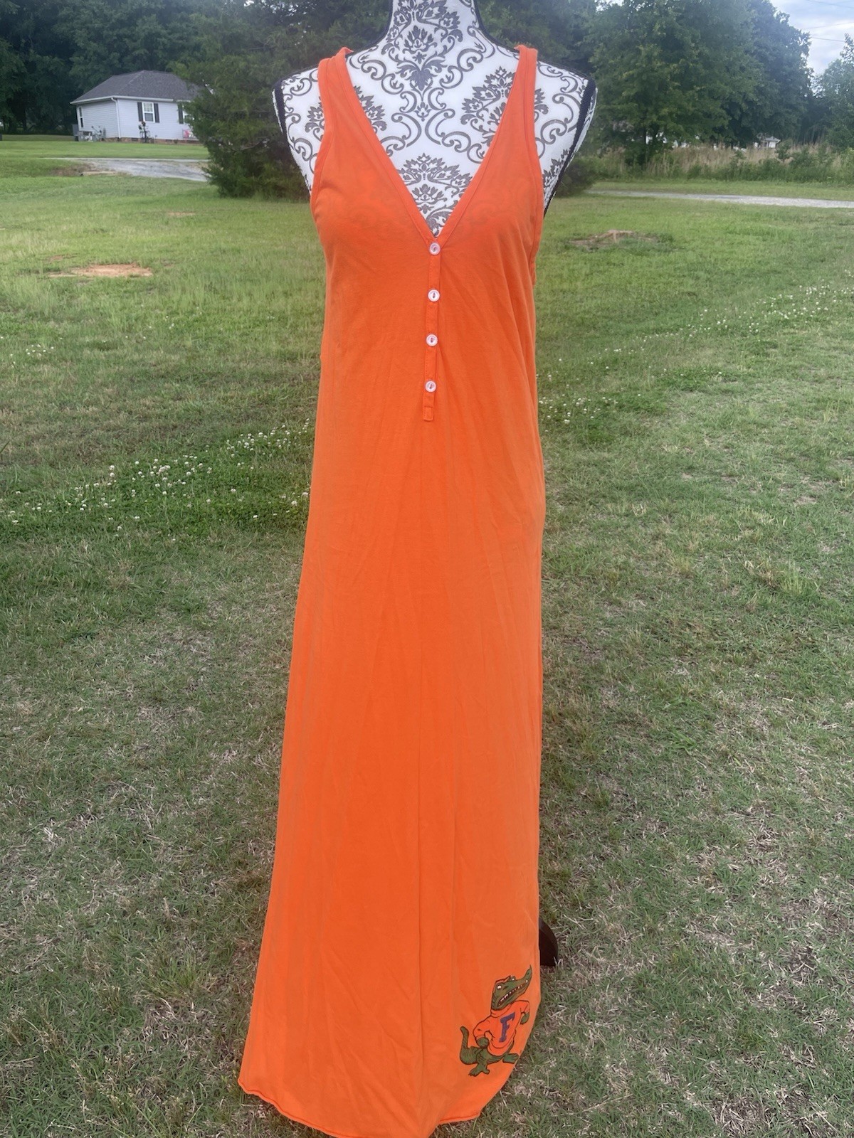 Distant Replay Women’s L Orange Maxi Dress University Of Florida Gators