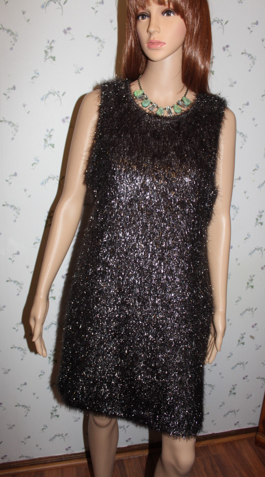 French Connection Tinsel Metallic Dress Size 12 Christmas New Years NEW