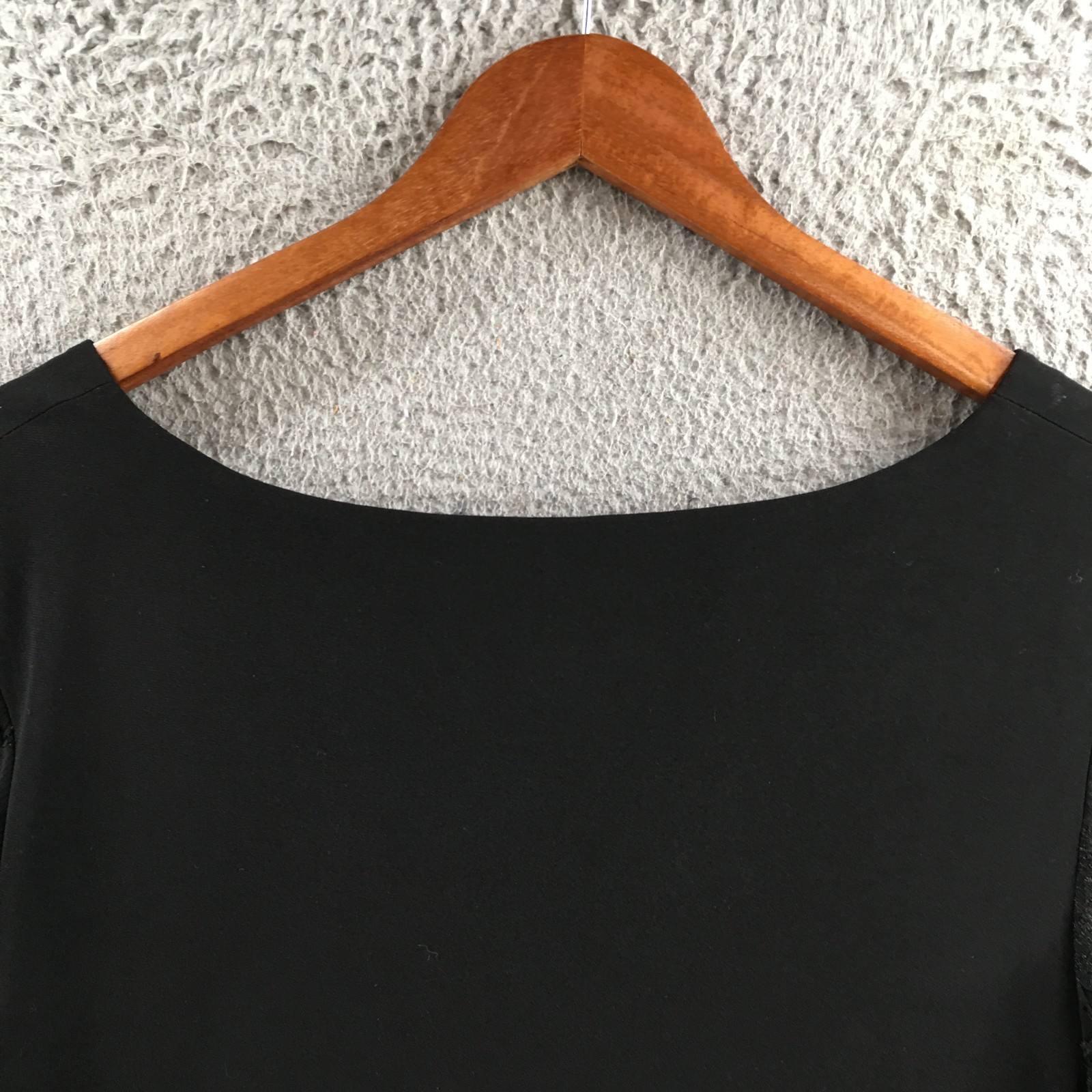 Connected Apparel Flutter Sleeve Sheath Dress Womens 14 Black Short Sleeve NEW