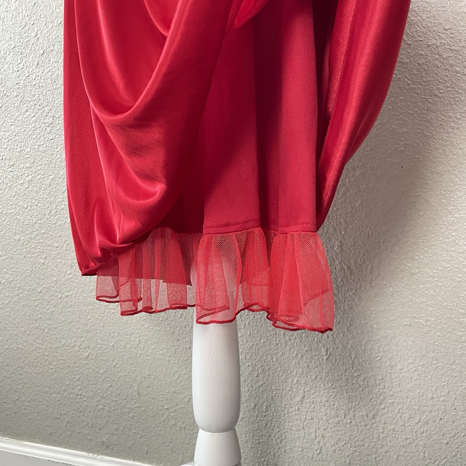 VTG Torrid Halter Midi Dress Plus 18 Shiny Mesh Trim Ruched Homecoming Y2K Glam
