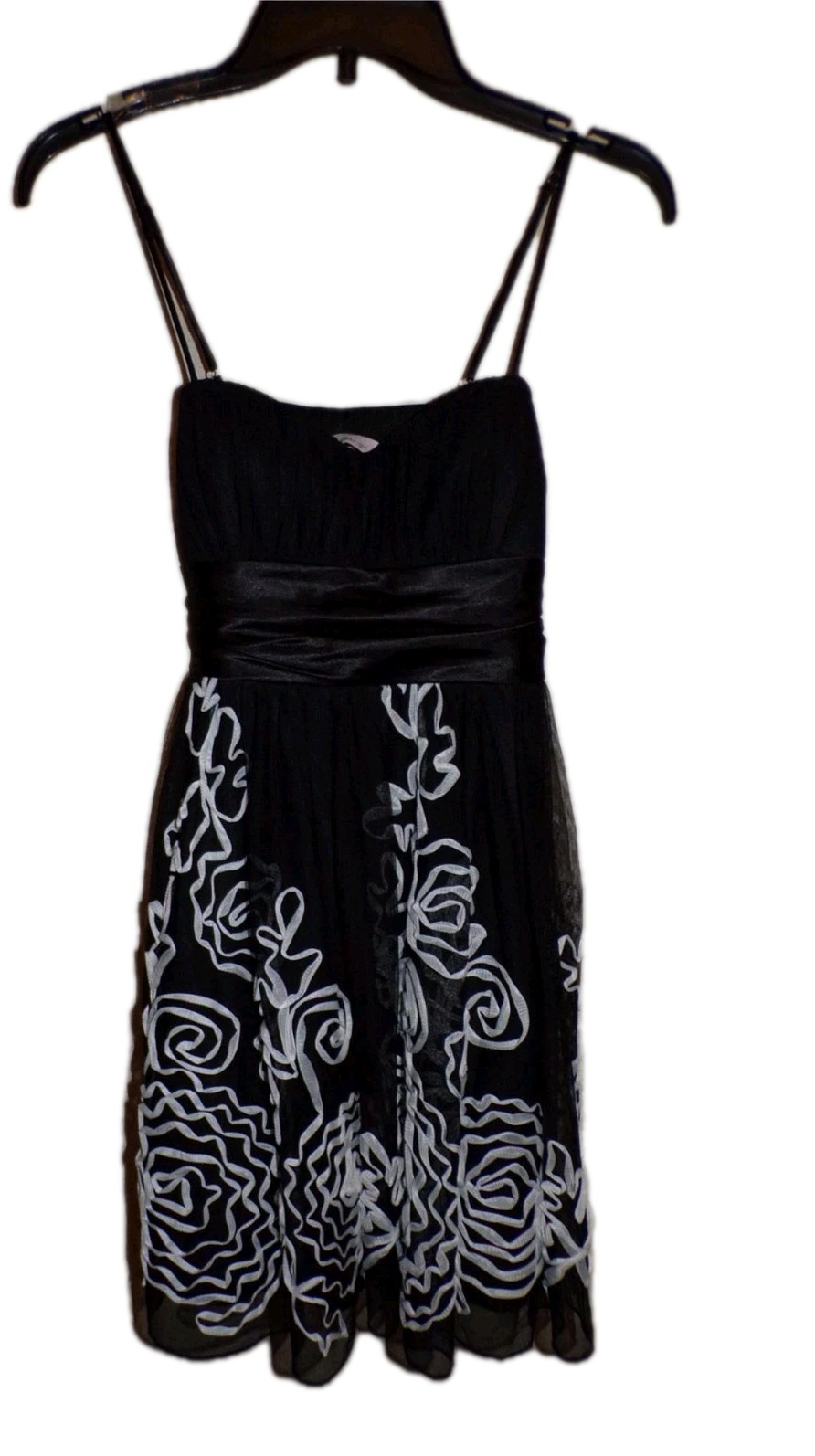 NEW Speechless Dress Size Small Juniors Black White Mesh Layered Sleeveless NWT