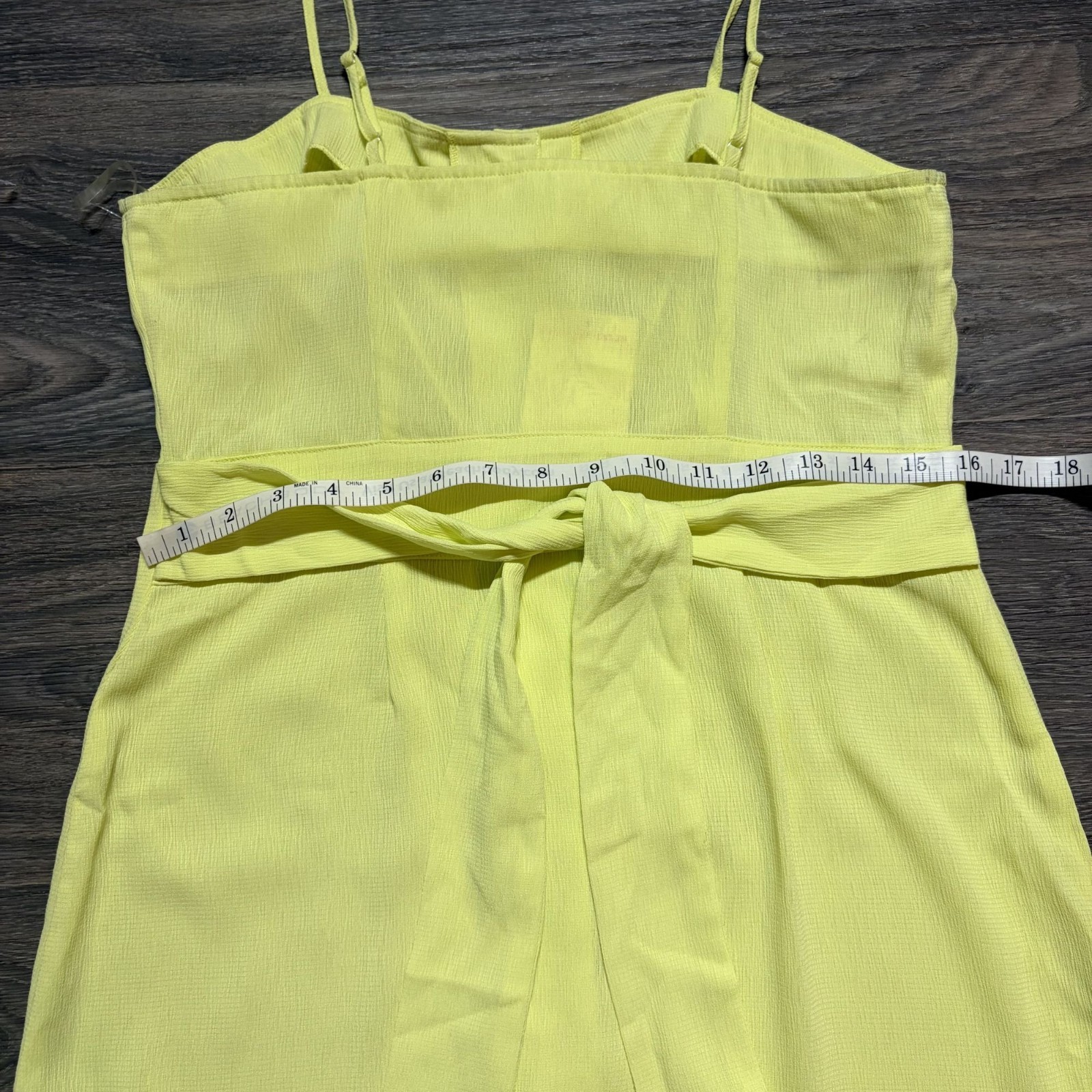 Miken Swim Button Front Swim Cover Mini Dress Medium Tie Festival Yellow NEW