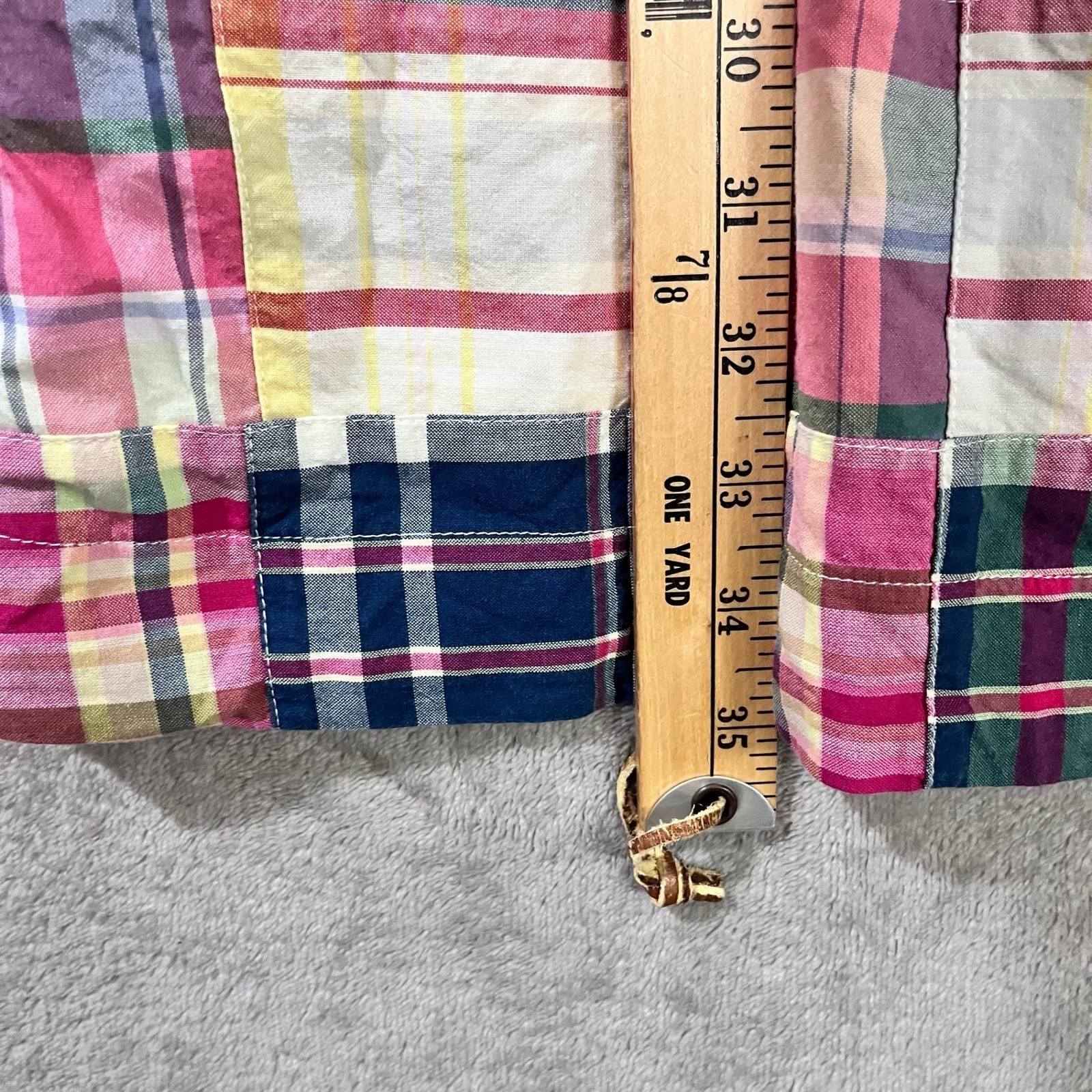 L.L.Bean Patchwork Plaid Dress 8 Preppy Coastal Grandma Summer Garden Party