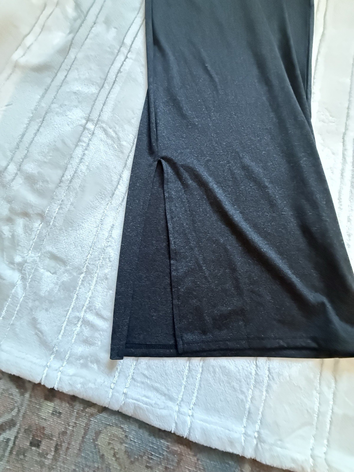 Gray body Con Dress Stretch Elastane Polyester Spandex Cotton Blend