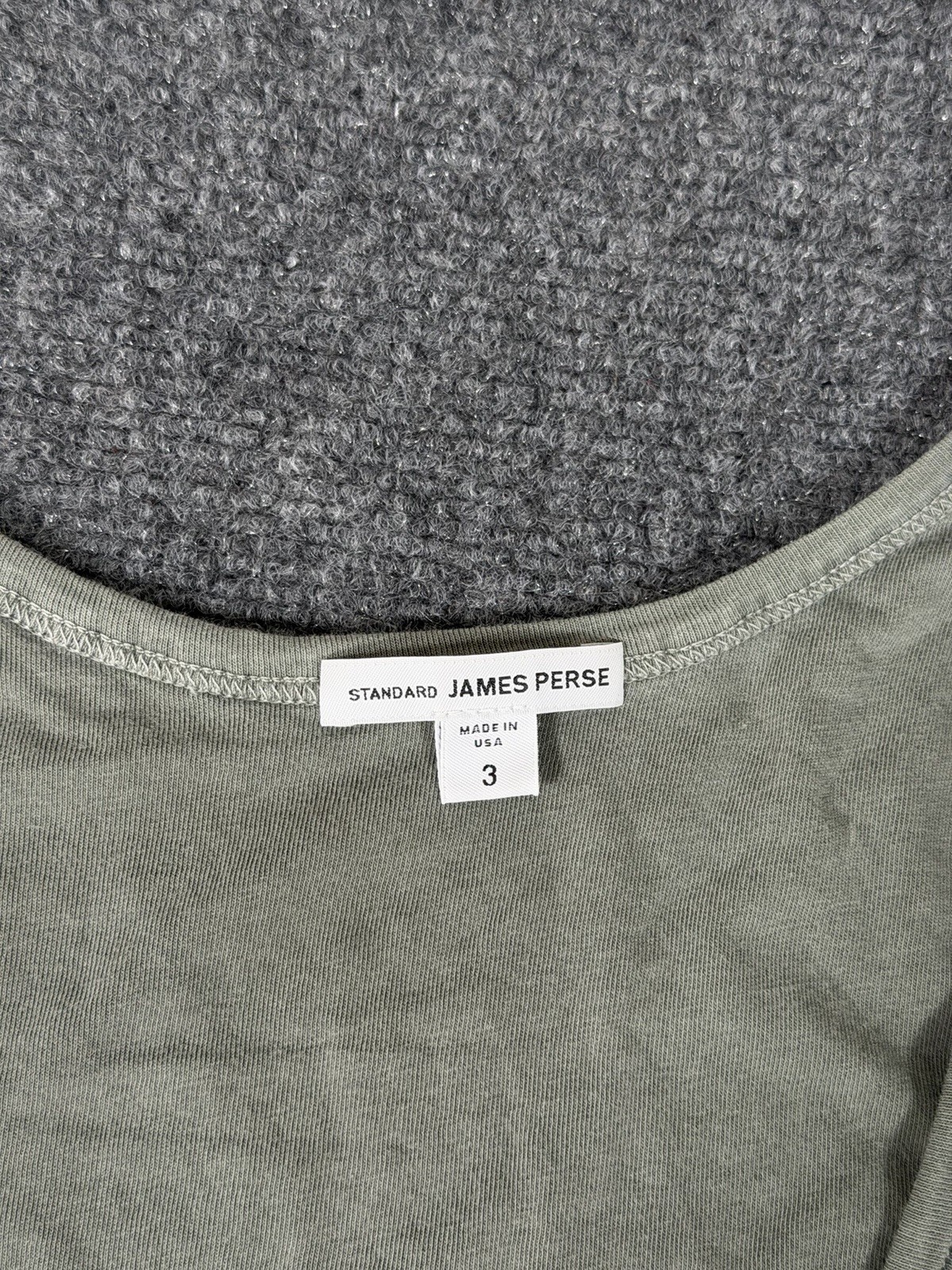James Perse Twisted Ruched Tank Maxi Dress Womens 3 Large Sage Green Cotton USA