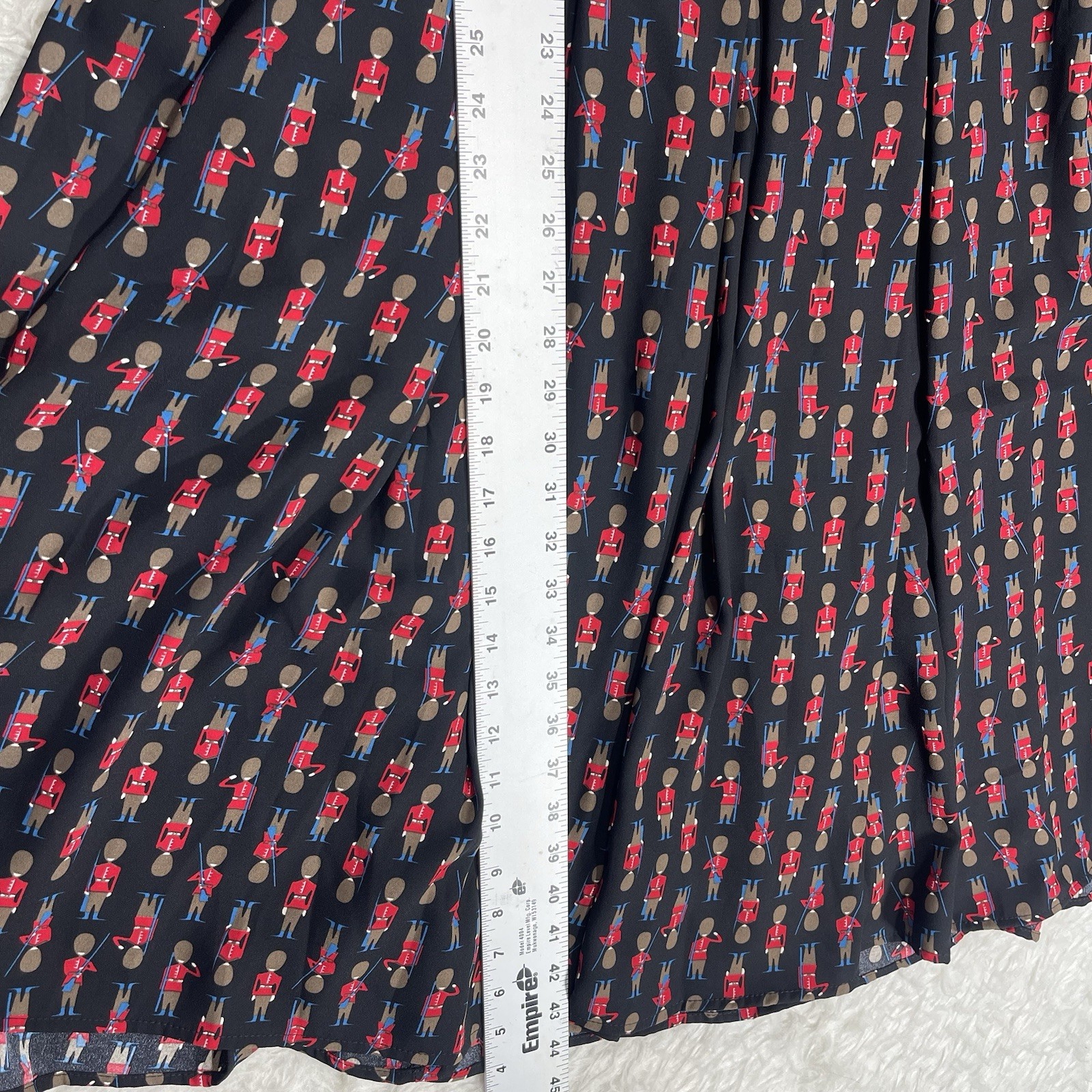 Unique Vintage Retro Pin Up Soldier Print Fit Flare Shirtdress Size Large NWT D3
