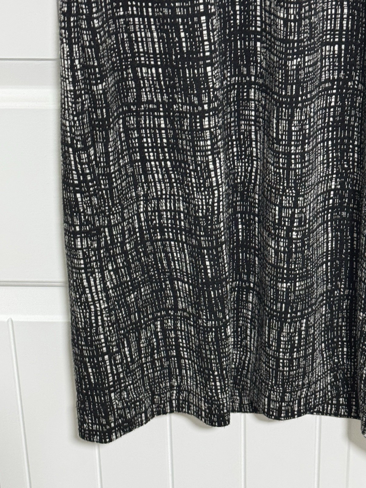 Coldwater Creek Sleeveless Check Ponte Knit Dress Size 6 Black White