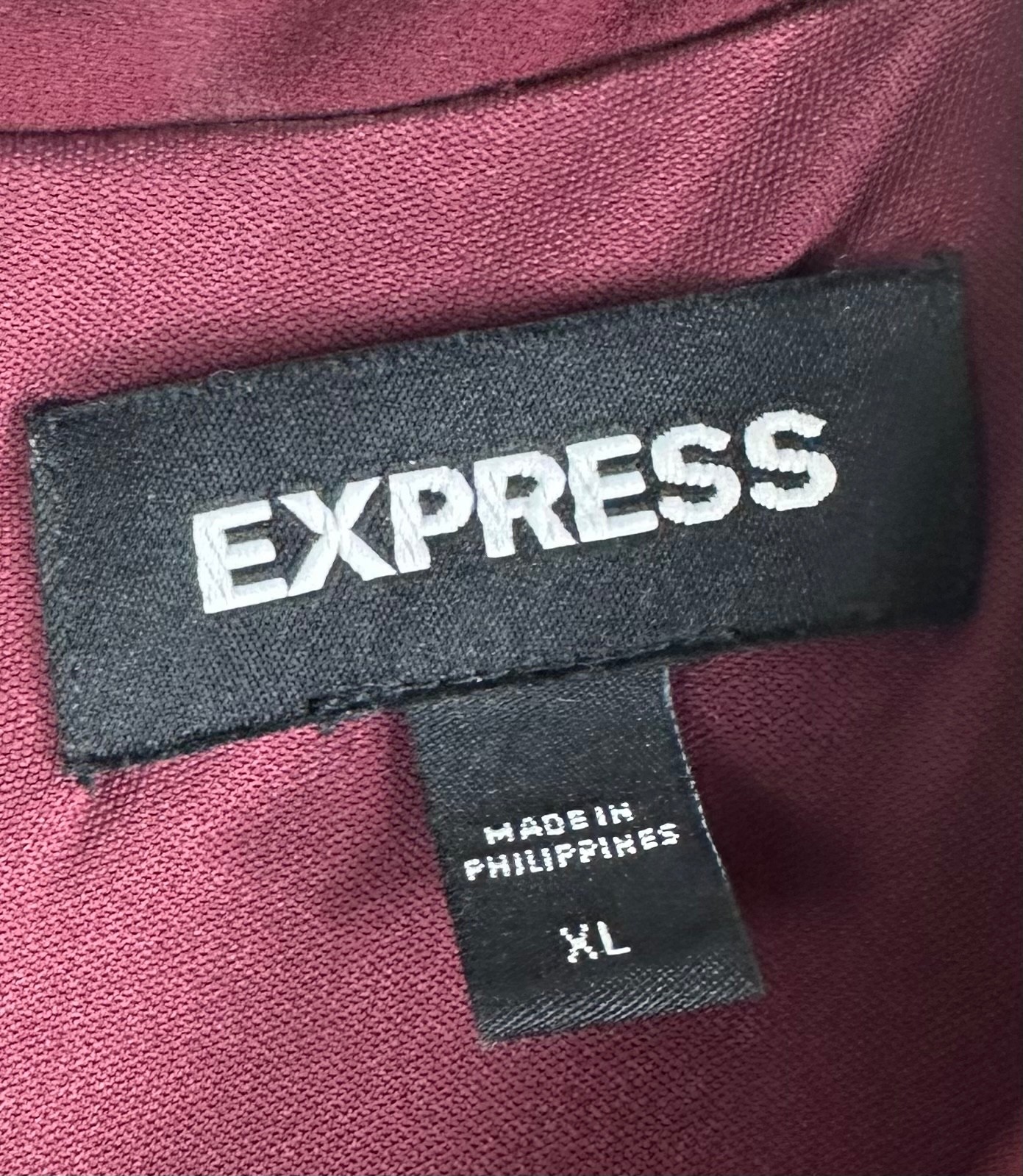 New Express Dress Sheath Shift Sz XL 14 16 Burgundy Maroon Elegant Old Money mm