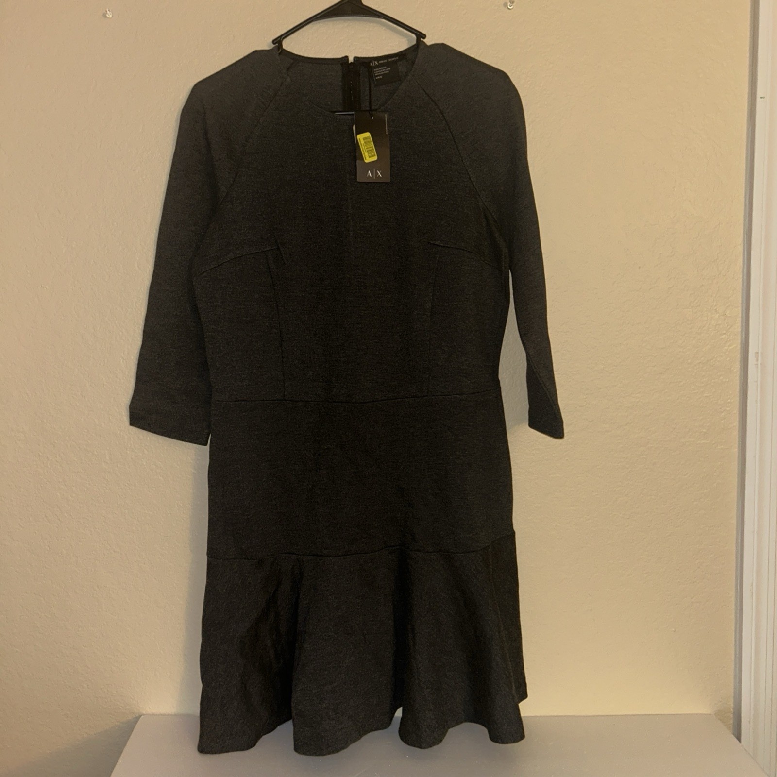 A|X ARMANI EXCHANGE Pique Dress Size Large Black New
