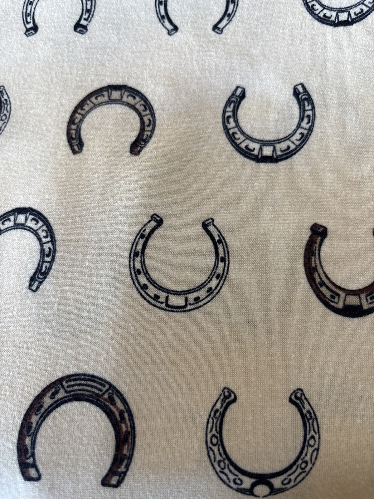 Lularoe Simply Comfortable High Low Women Dress Size M Horse Shoes Western Beige