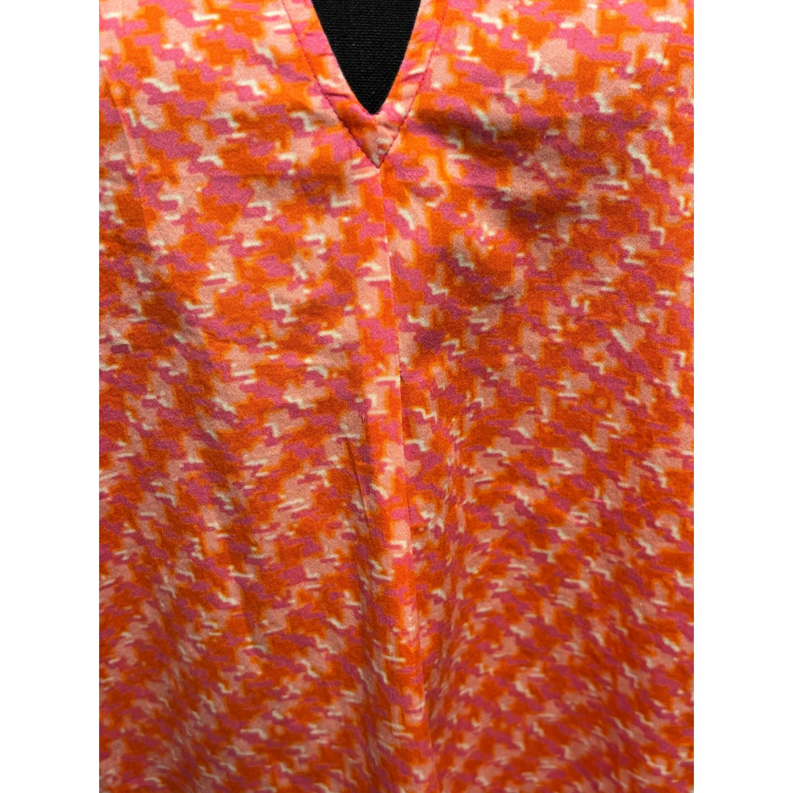 Nic + Zoe Spotty Stripes Sleeveless Midi Dress In Pink Multi Sz M Cotton Summer