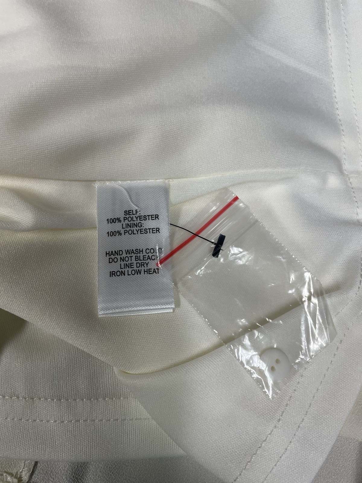 NWT Lulus Ivory Keyhole Gold Bar Accent Sleeveless Mini Shift Dress Cocktail M