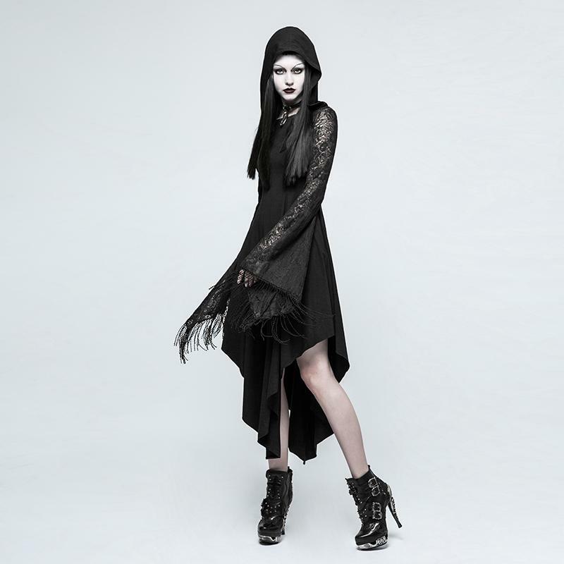 Spider web lace sleeves women dress