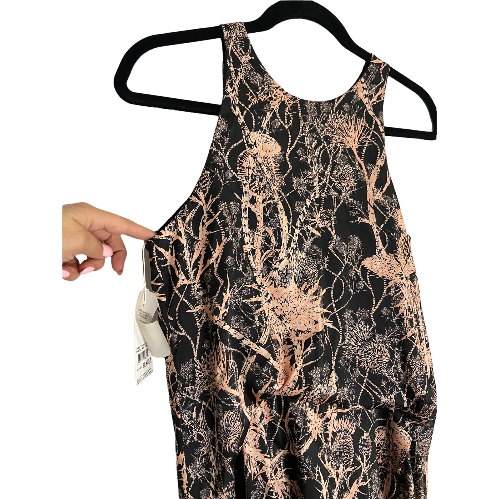 NWT Cedric Charlier Abstract Print High Low Dress-sz 4