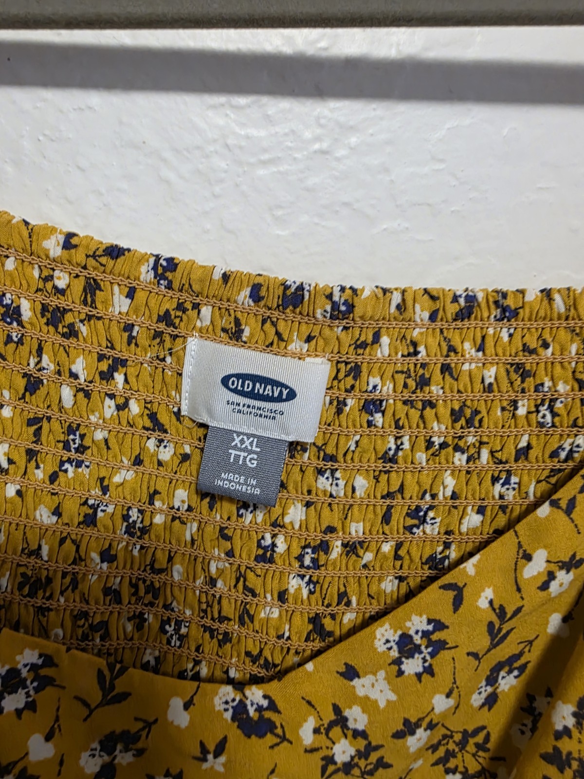 Old Navy Floral Smocked Back Spaghetti Strap Fit & Flare Mini Dress Sz XXL