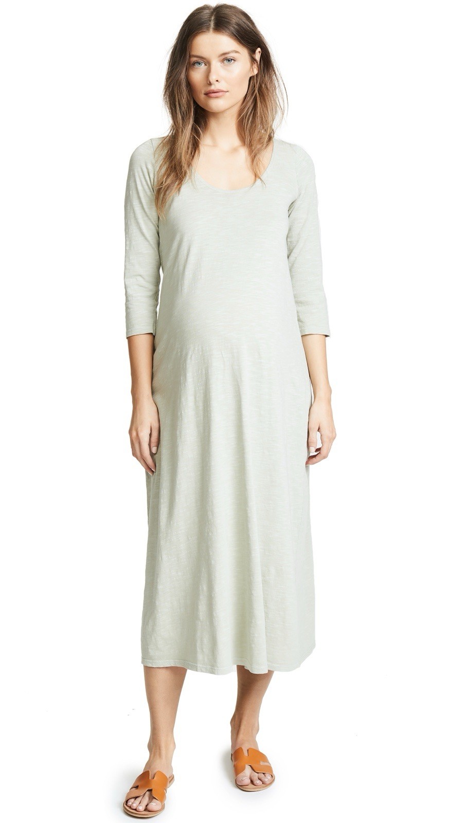 Hatch Maternity Women’s THE COTTON MAXI DRESS Sage Size 1 (S/4-6) $188 NEW