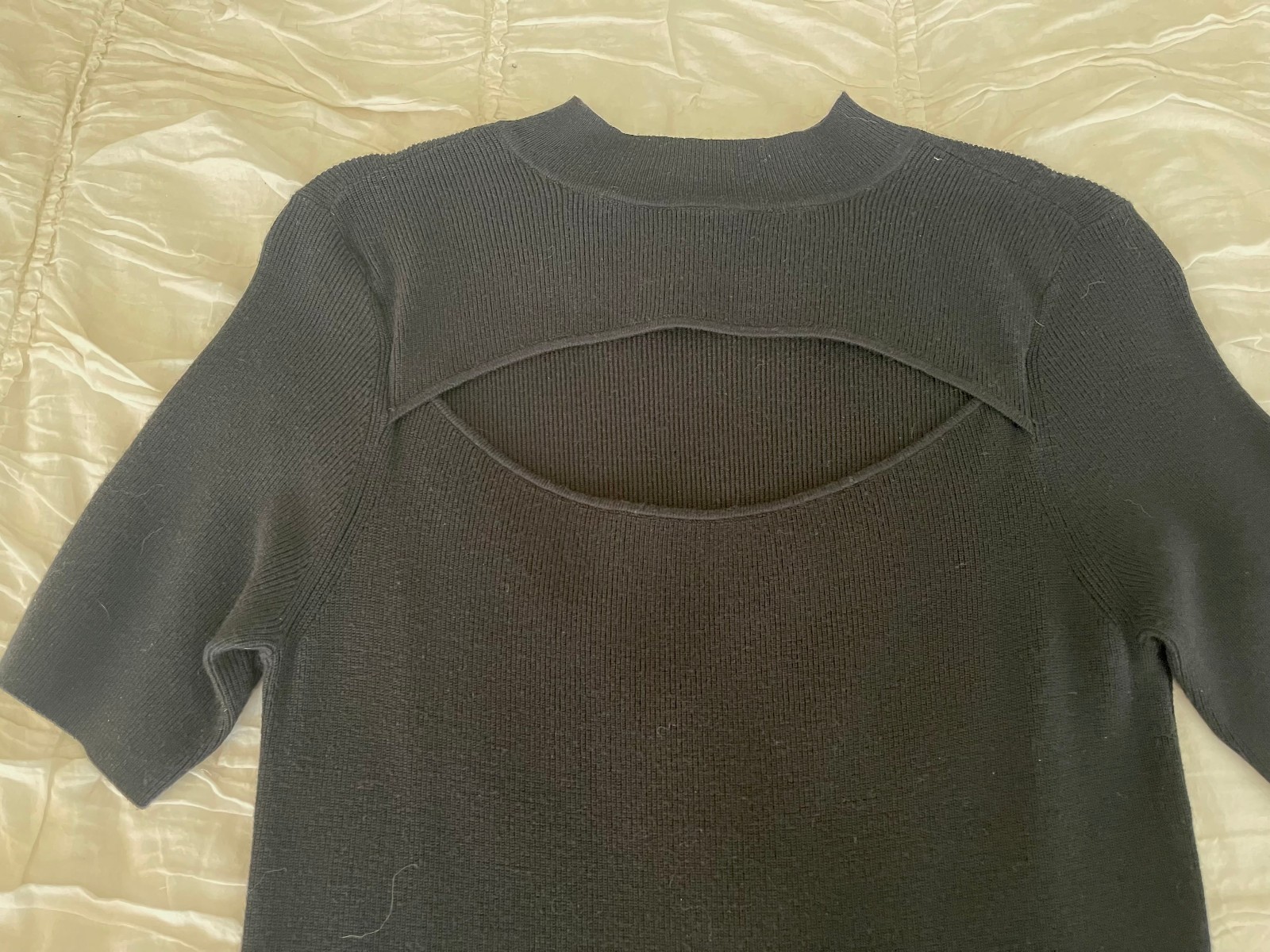 Leith Cutout Front Mock Neck Sweater Dress Sz M