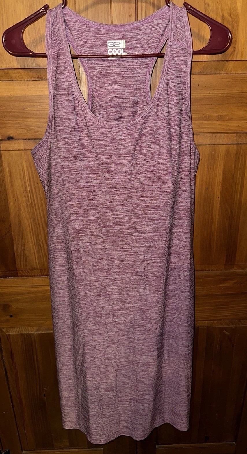 32 Degrees Cool Women’s Racerback Bra Dress Heather Pink Size L Built-in Bra