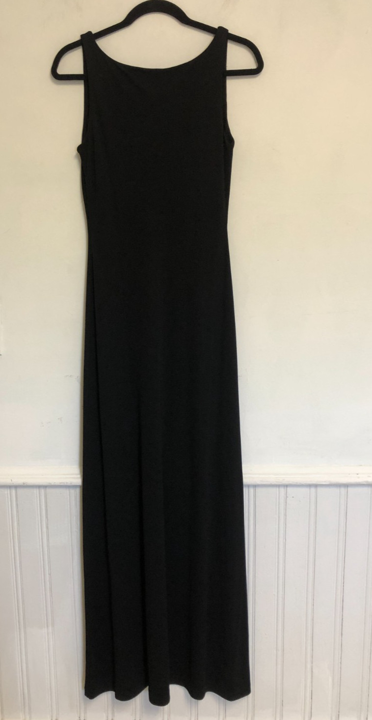 Lauren Ralph Lauren Elegant Maxi Dress Sz M Jersey Knit Sleeveless V-Back