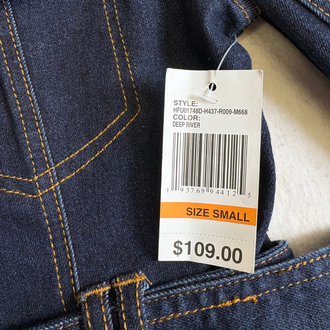 Habitual Dress Womens Small Blue Denim Belted Shirt Dress Puff Sleeves Pockets