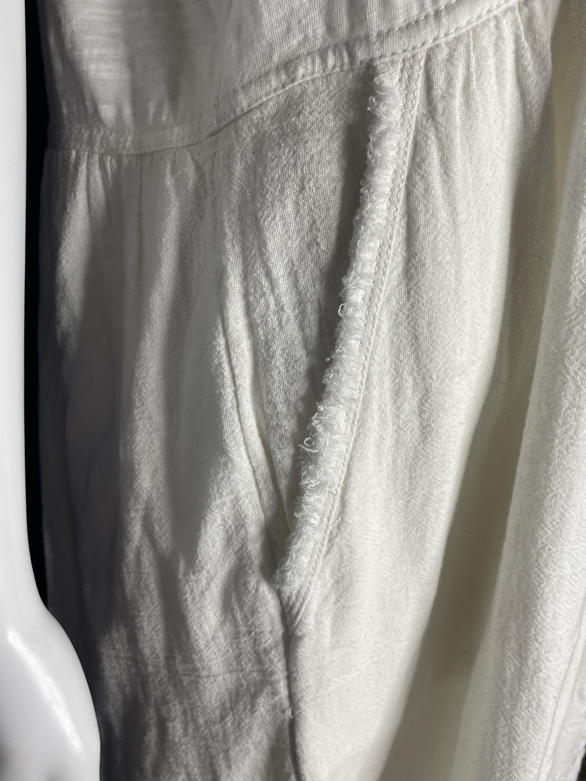 Daily Practice by Anthropologie Valensole Dress White Cotton Large Pockets Lined