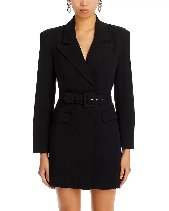 Aqua Belted Blazer Dress L132605 Womens Size S