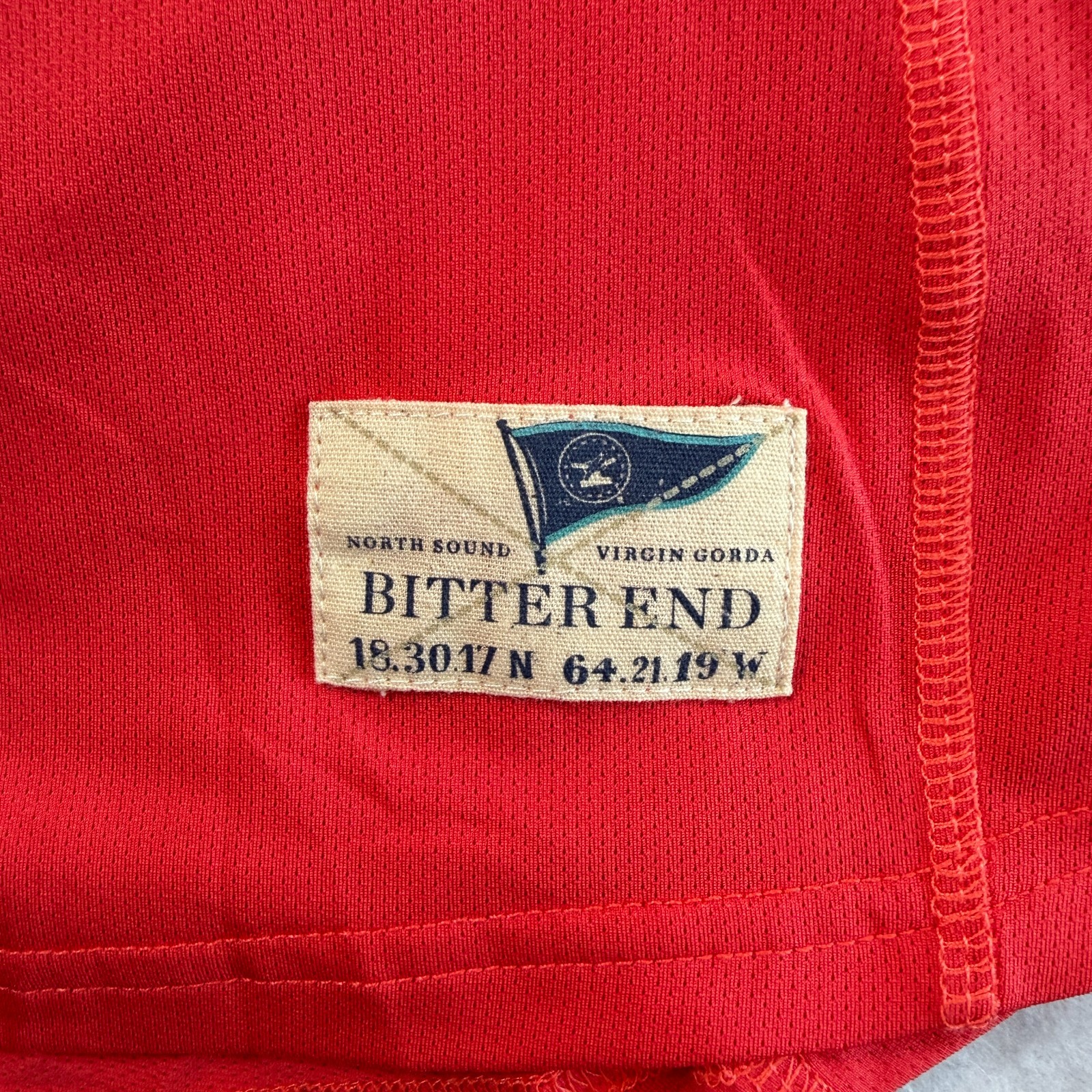 New Bitter End Map Patch Dritek Hoodie Dress Sz XL Coral UPF Beach Coverup BVI