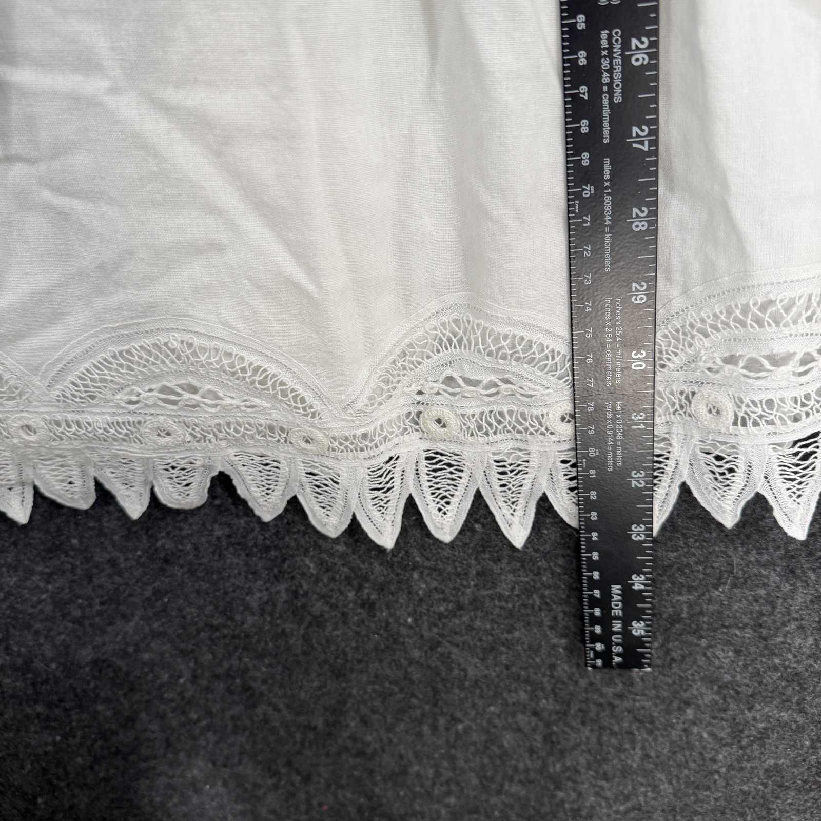 LoveShackFancy Tariah Pinafore Dress Women’s 8 White Eyelet Lace Revolve