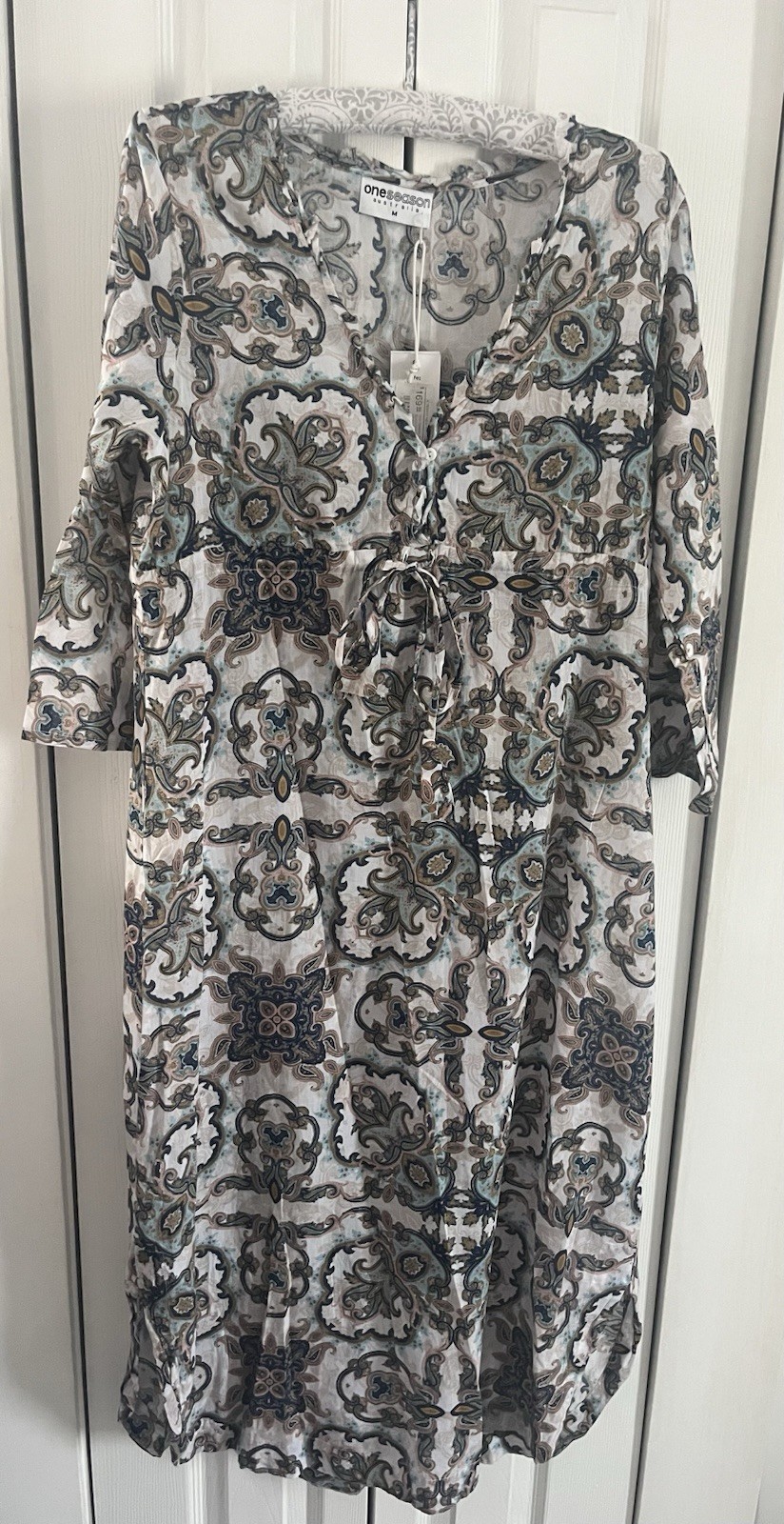 One season Australia Dress Paisley Print Cotton Resort wear M ~ NWT MSRP $169