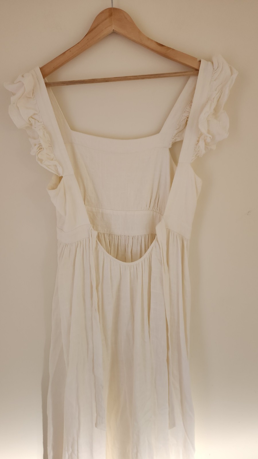 Spell & The Gypsy Lisa Danielle ~ Darling Frill Sleeve Dress White L Fit M 12