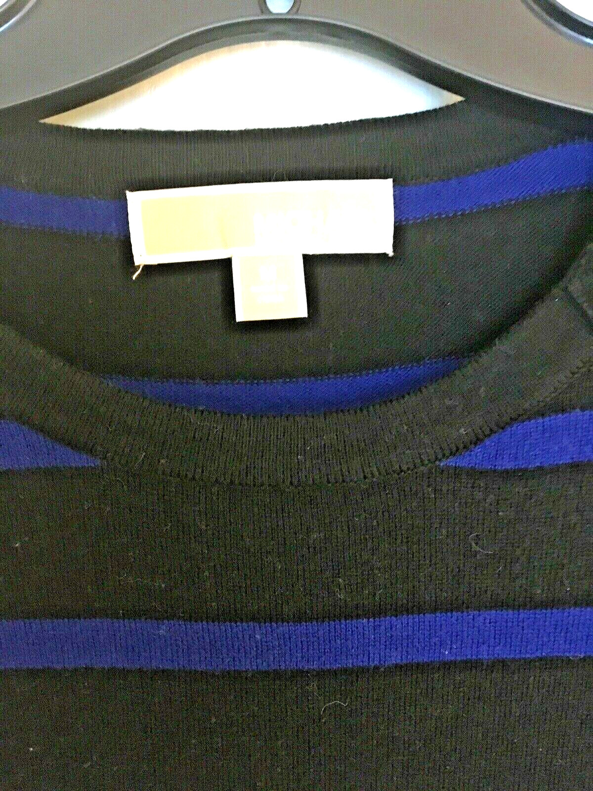 MICHAEL KORS Knit sweater dress Black / Cobalt, Size M