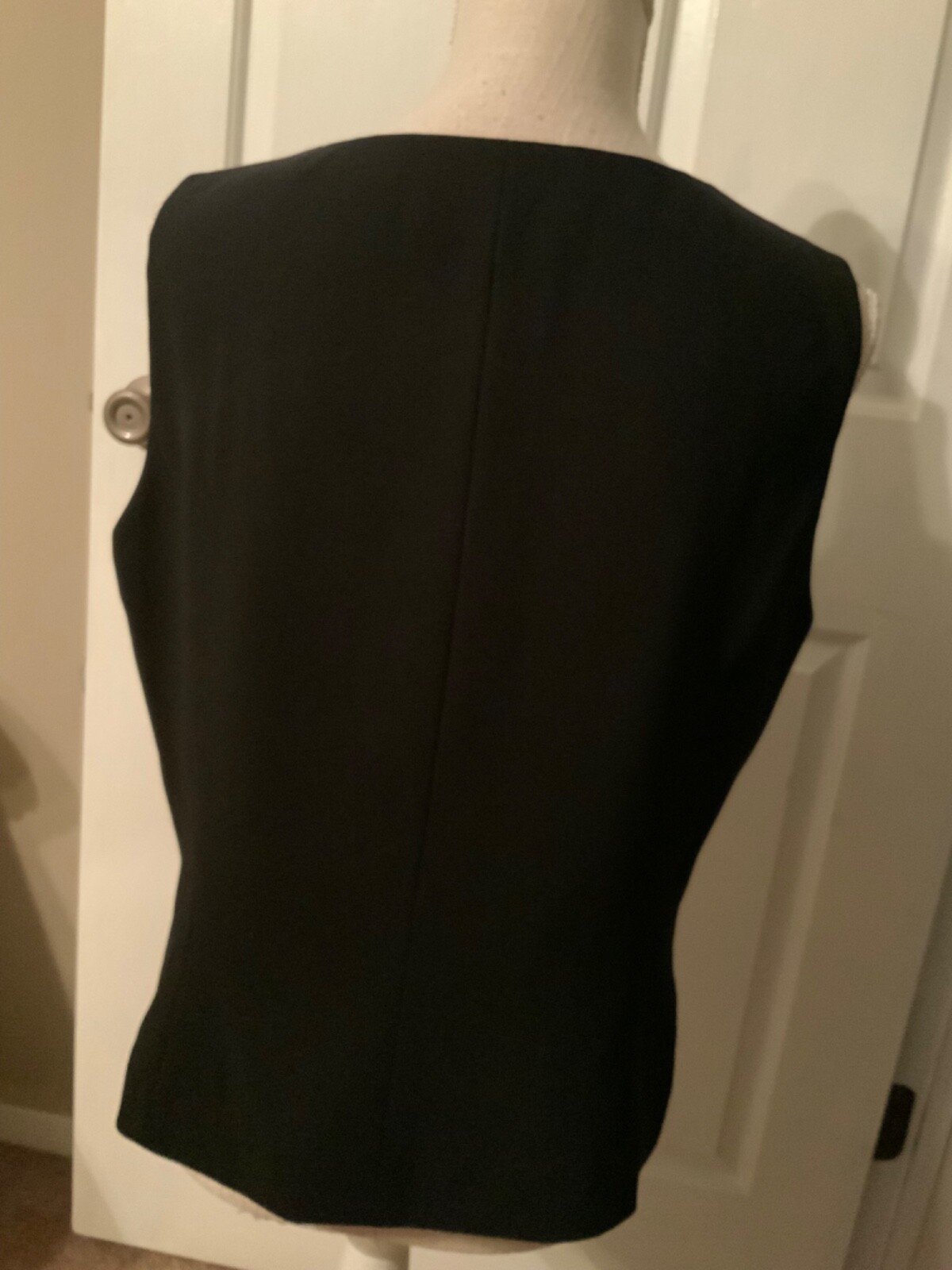 🌸Kasper Black Sleeveless Lined Side Zipper Polyester Tank Top Size 12 🌸