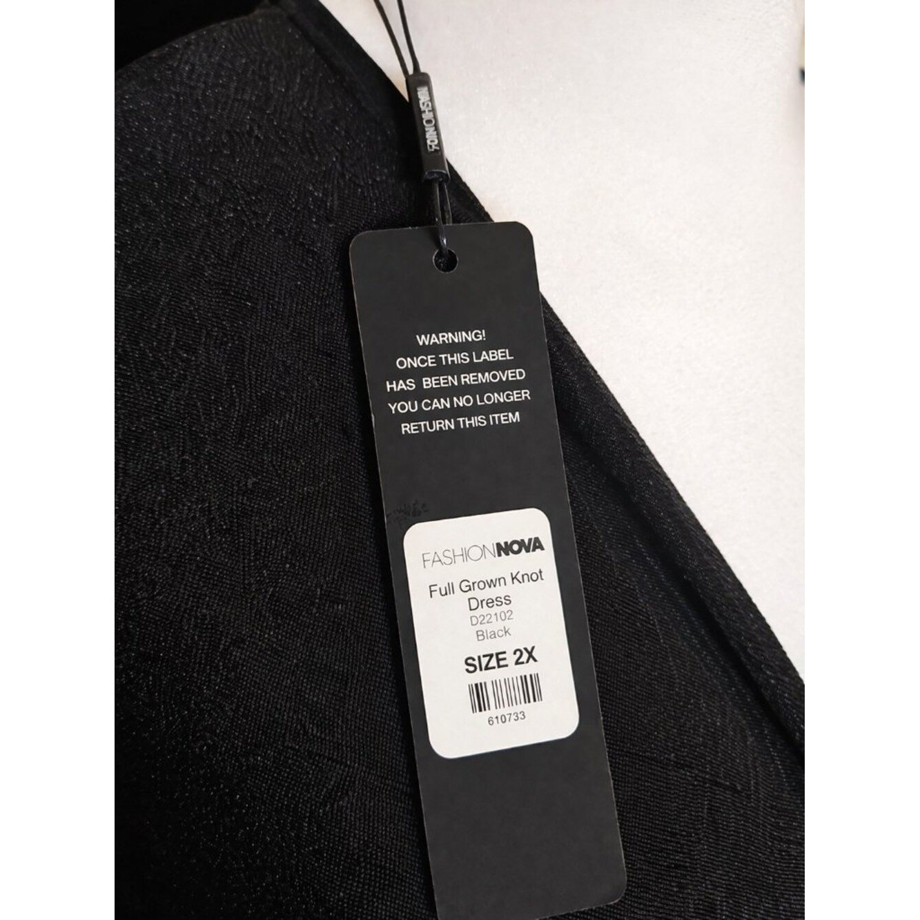 NWT Black Plunge Neck Front Slit Midi Dress 2X Curve