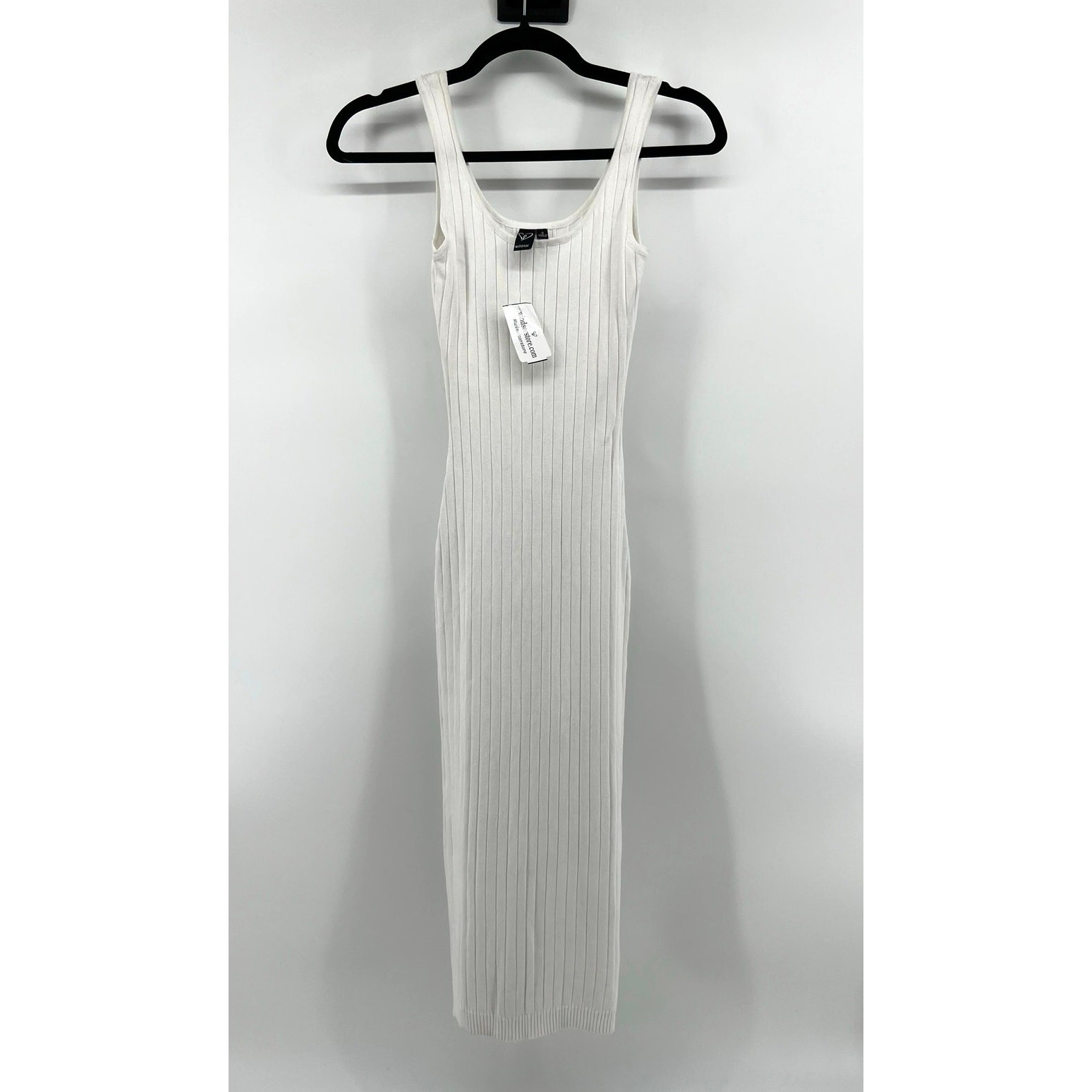 NWT Windsor Ribbed Knit Halter Midi Dress Size S White Vacation Resortwear