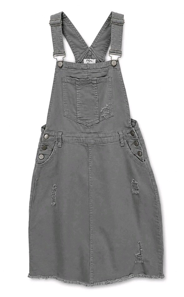 Women’s medium Khaki Green Overall Bib Jumper Dress Polagram
