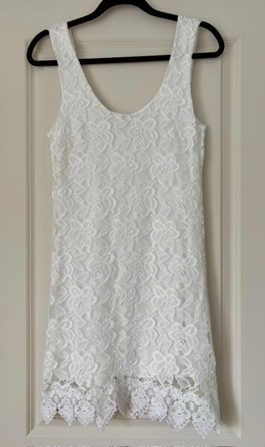 “JACK by BB Dakota” White Lace Dress Stretch Lined Size S