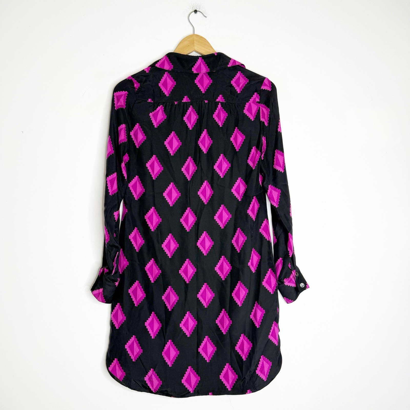 Britt Ryan 100% Silk Geometric Print Tunic Dress Size XS