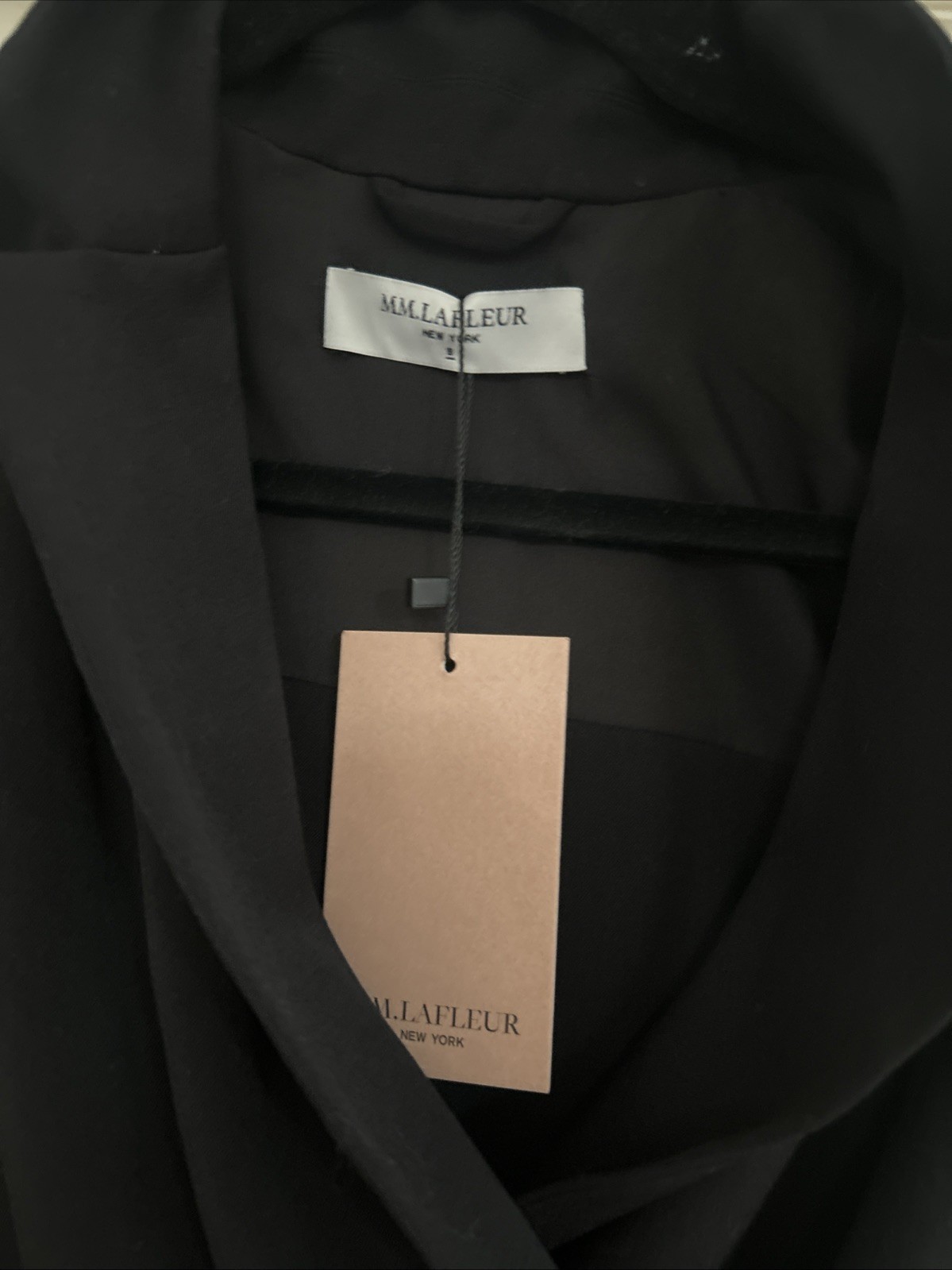 MM Lafleur Isabelle Dress Light Twill Black Women’s Size 8 NEW WITH TAG
