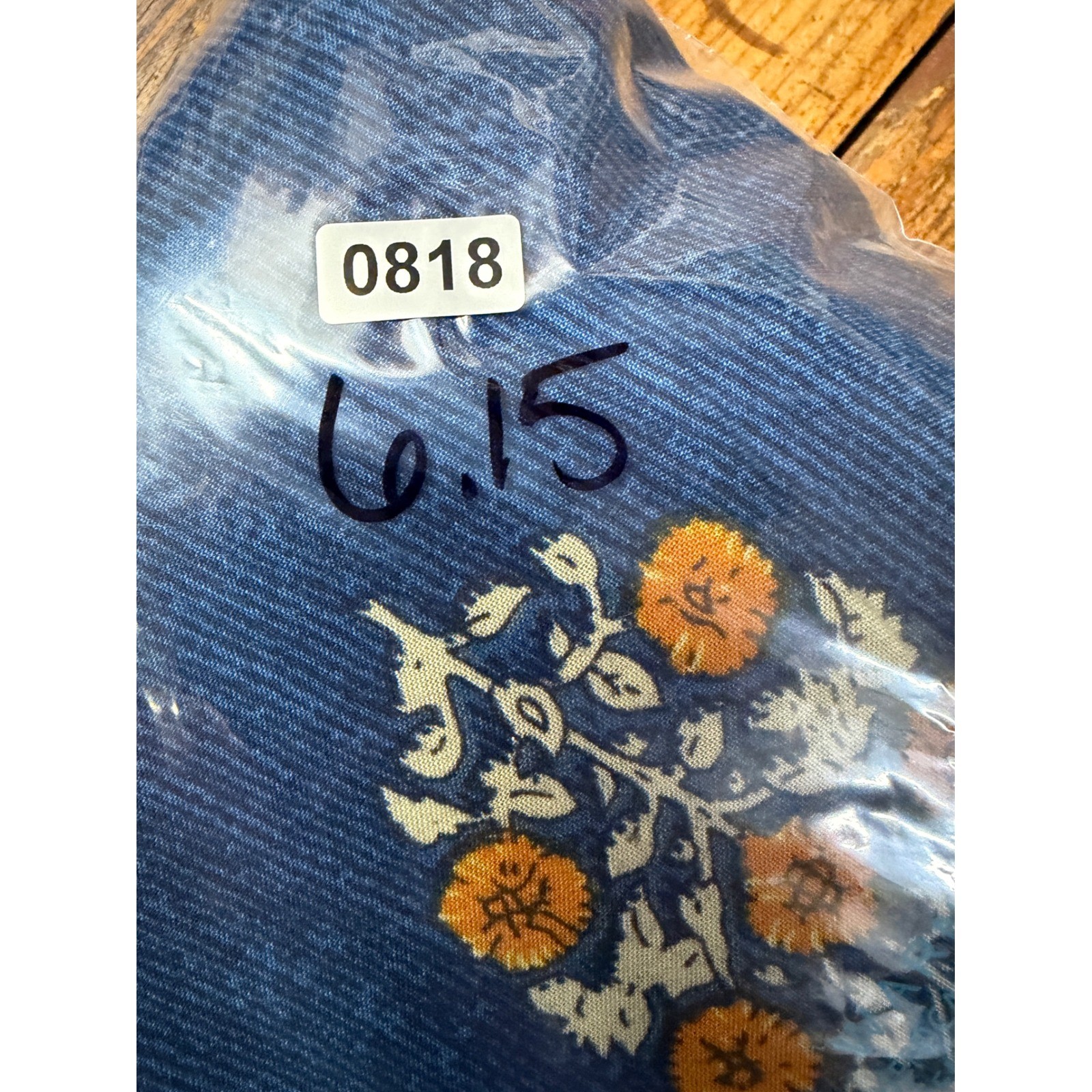 Blue Floral Midi Dress Womens Small Boho Cottagecore Prairie Festival Folk