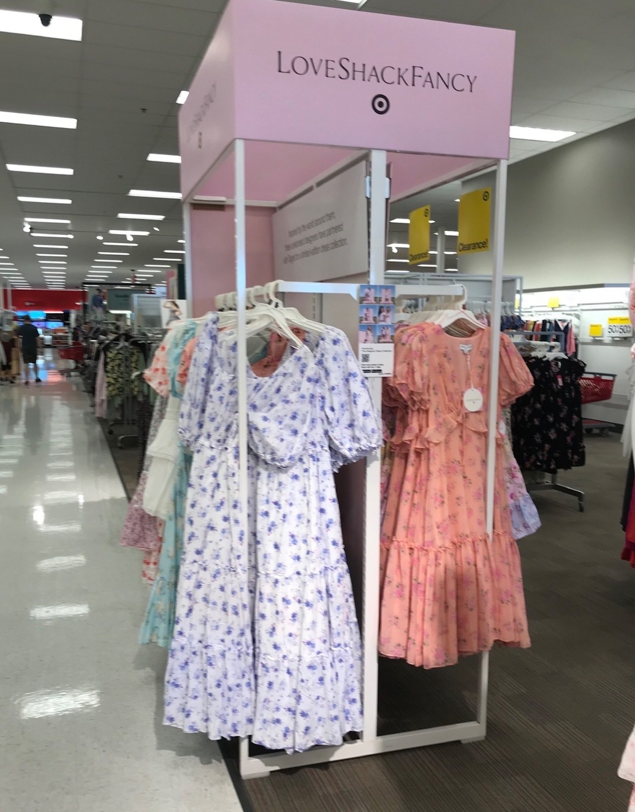 LoveShackFancy x Target Gemma Blue White Floral Maxi Dress XXS P NWOT Cotton
