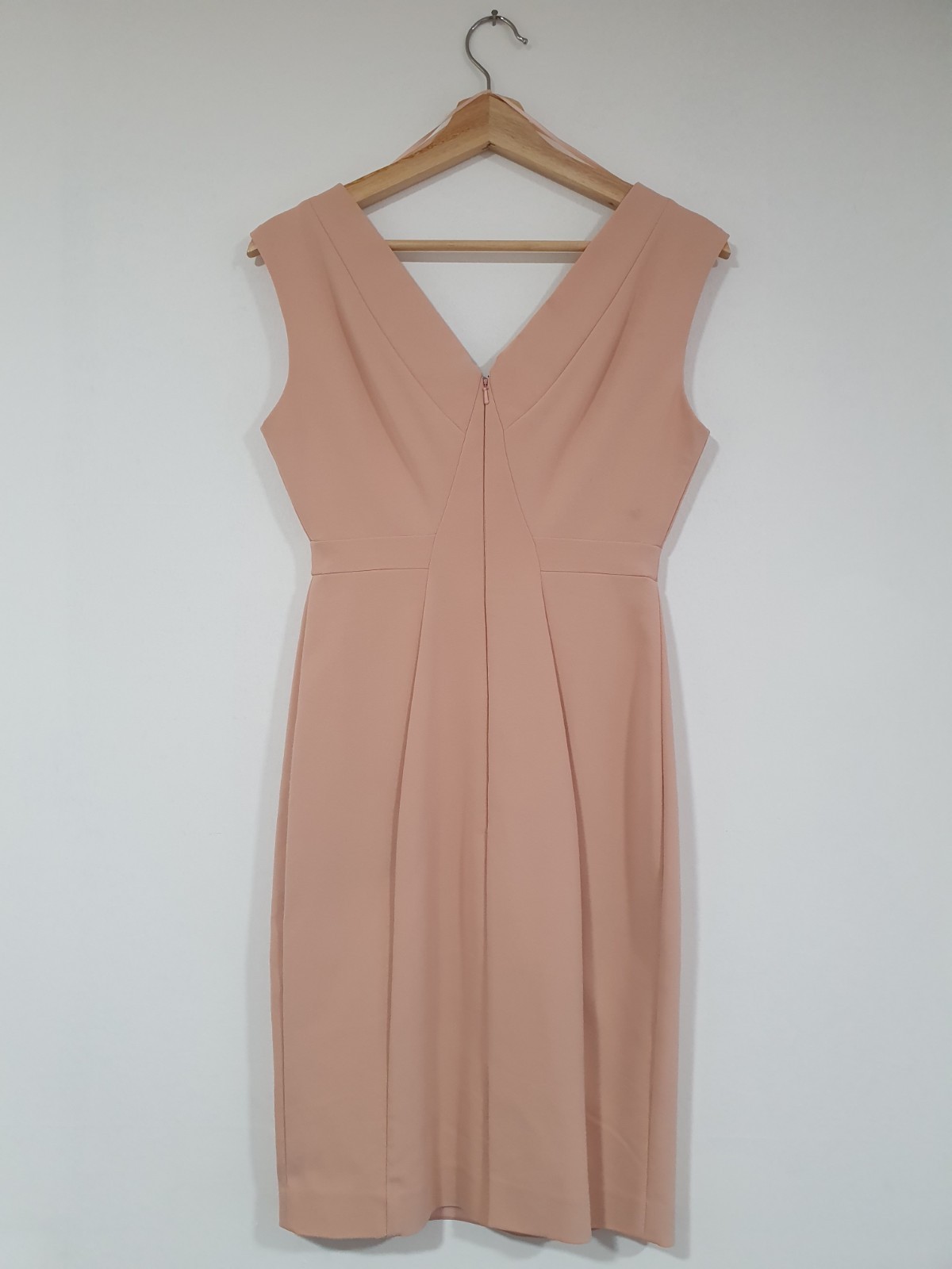 Reiss ESTER Salmon Pink Tailored Pencil Dress Size 6