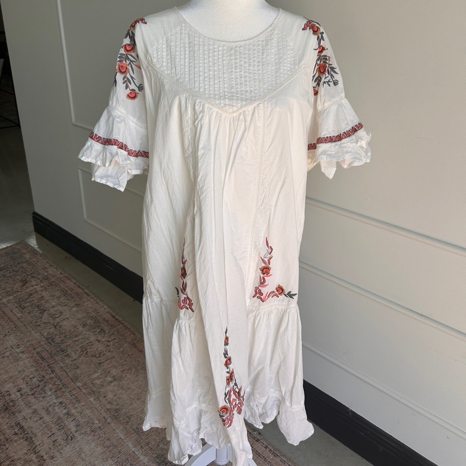 Brass & Roe embroidered white dress Bohme bohemian
