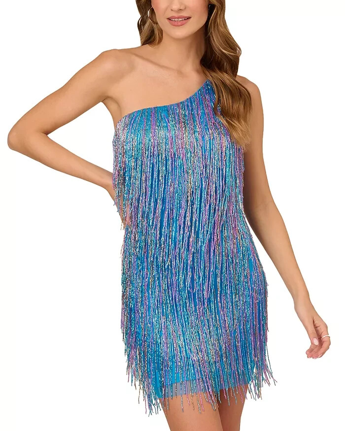 Liv Foster Beaded One Shoulder Mini Dress MSRP $450 Size 2 # 1B 2444/2