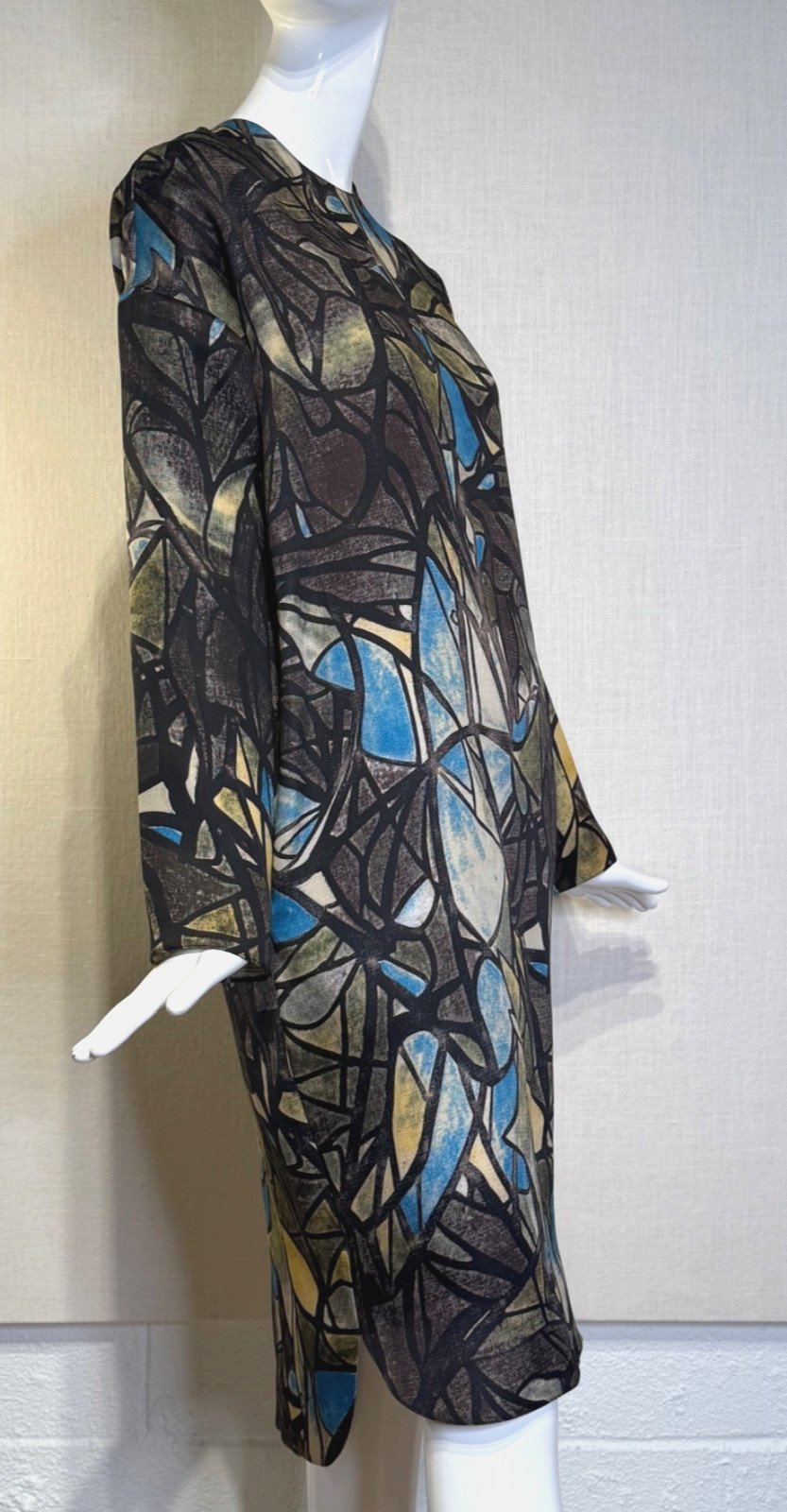 MARNI Abstract Cathedral Print Silk Wool Dress SIZE IT40 US8 M, Fall 2008 Runway