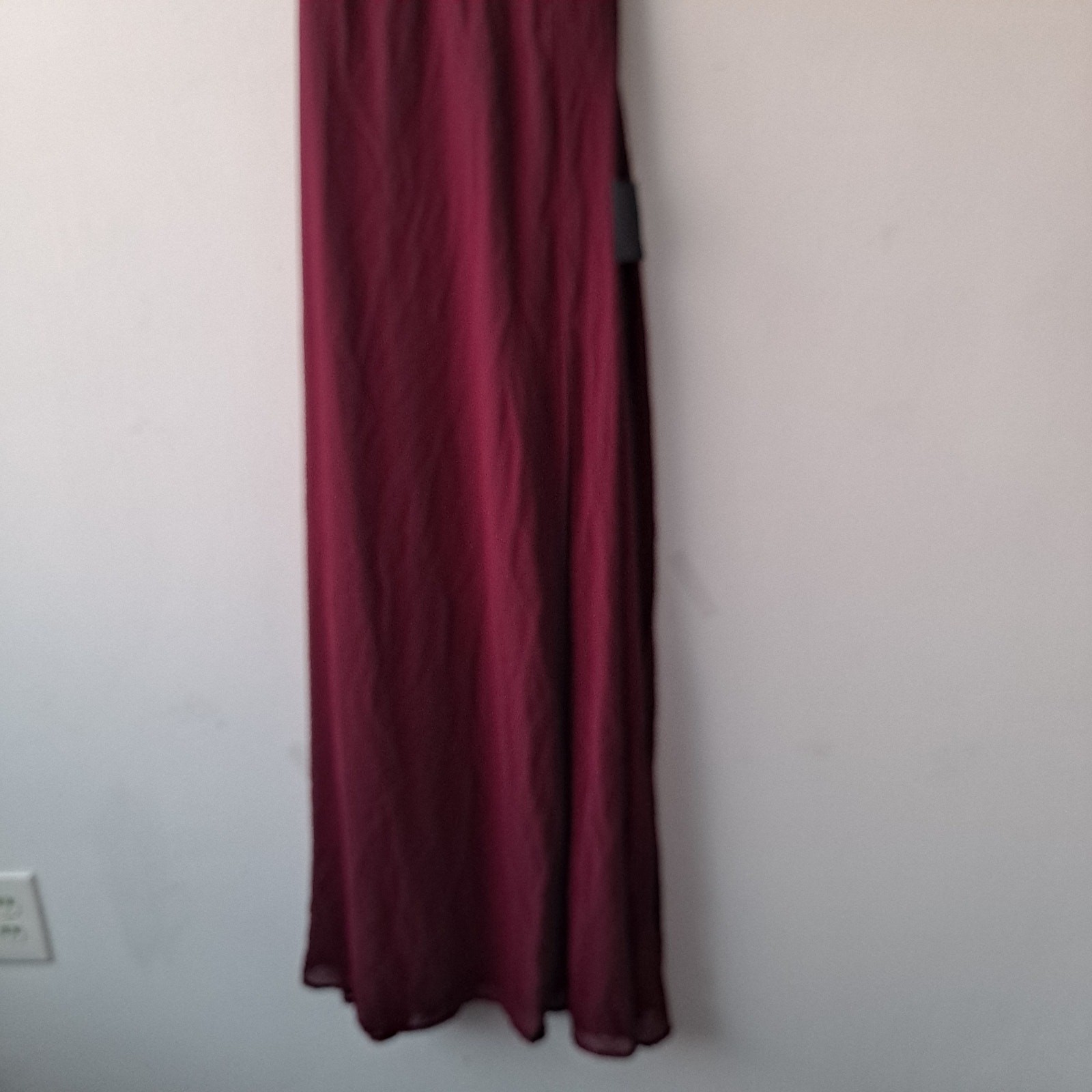 Lulus Event Ready Dress Backless Lace-Up Maxi A-Line Burgundy Women’s Size S