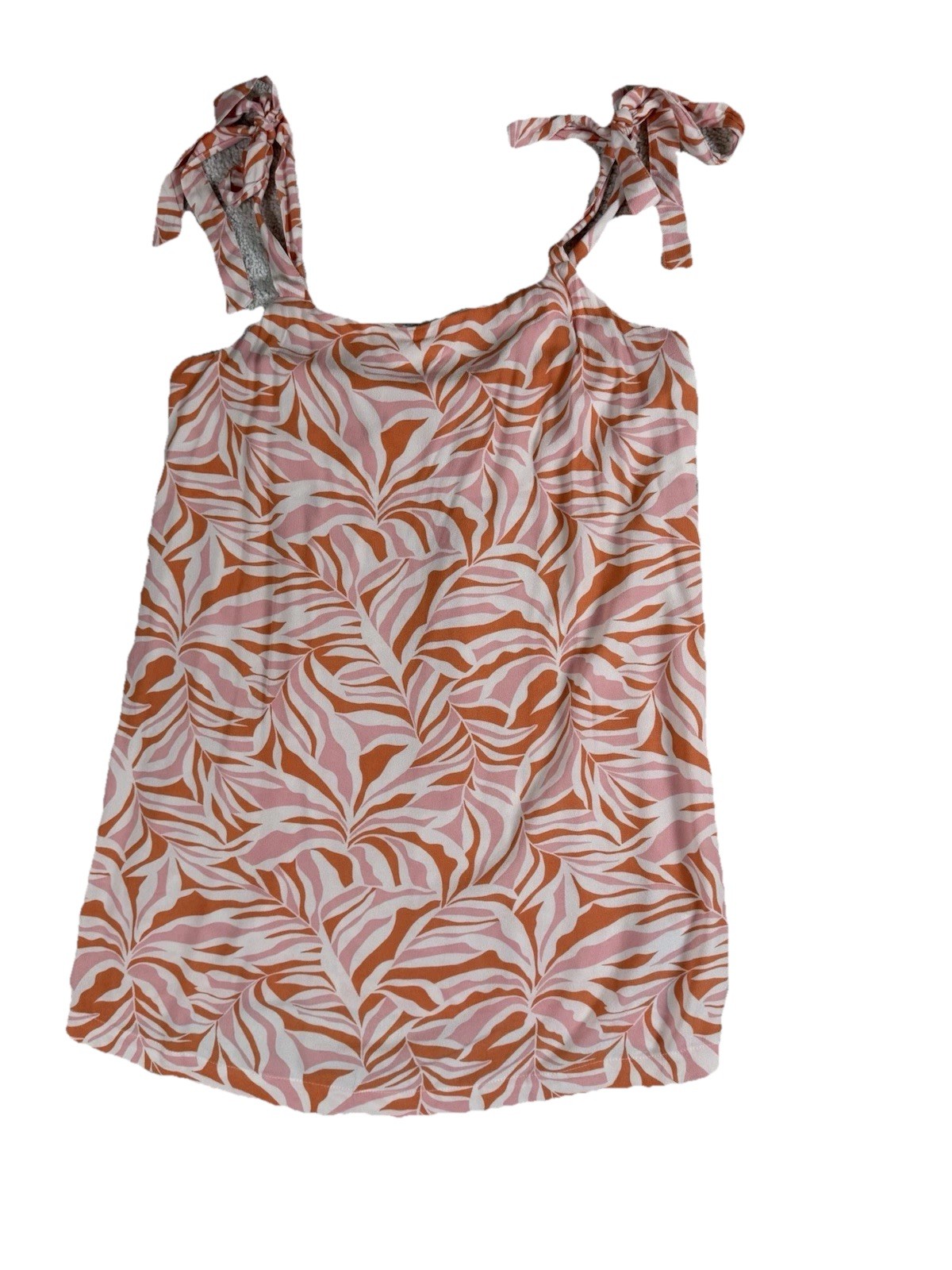 ROXY Dress Large Floral Pink Orange Short Mini Shift Sundress Beach Surfer Girl